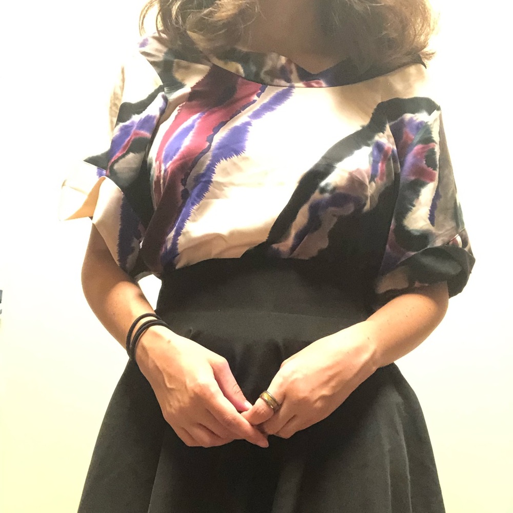 Oversized Watercolor Blouse